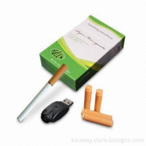 Cigarette Packing Health E-cigarette with 10mAh Battery Capacity and 300-puff Battery